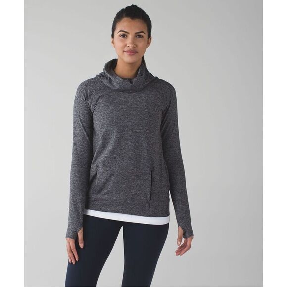 Lululemon Make A Move Funnel Neck Pullover Sweatshirt gray women's size 6 - Picture 1 of 6